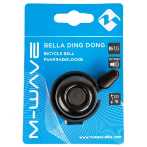 Sonerie M-WAVE BELLA DING-DONG - Negru, Diametru 33 mm