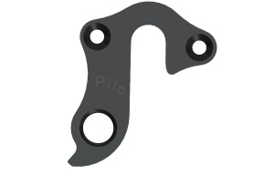 Ureche cadru PILO D1146 compatibilă cu bicicletele VSF, Kreidler, Compel și Ortler. Fabricată CNC din aluminiu anodizat pentru rezistență sporită. Ax 5 mm (Standard QR).