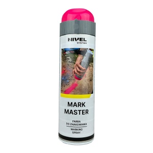 Vopsea marcaje fluorescent Roz Mark Master Nivel System 500 ml set 12 bucati