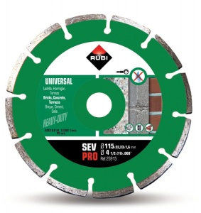 Disc diamantat pt. beton si caramida 115mm, SEV 115 Pro - RUBI-25915
