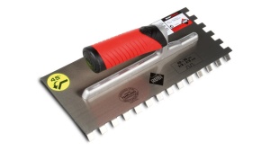 Gletiera dintata MRA 45Â° cu maner Rubiflex 28cm, 10x10mm - RUBI-75948