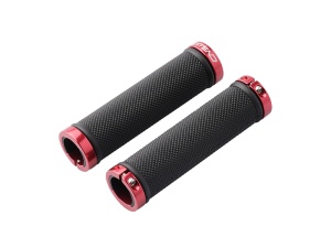 Mansoane SXT SPORT, DOUBLE lock-on, 130mm, Negru-Rosu