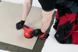 Vibrator cu ventuza pt. placi ceramice, QUAKE (fara acumulator inclus), sarcina max. 50kg - RUBI-60953 - Img 4