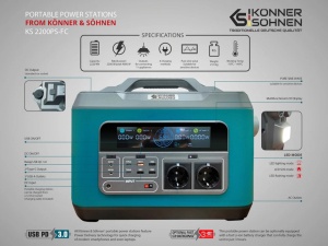 Generator solar statie de incarcare Konner KS-2200PS-FC - Img 2