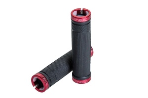 Mansoane MTB SXT - 130 mm Lock-On Dublu Rosu - Img 4