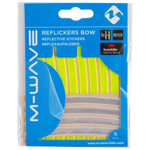 Set Stikere Reflectorizante ( 16buc ) M-WAVE REFLICKERS BOW 0,7x10 cm - Img 3