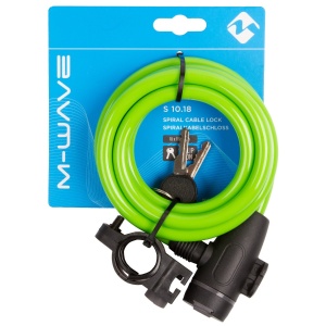 Antifurt cu Cheie M-WAVE "S 10.18" Verde - 10x1800 mm