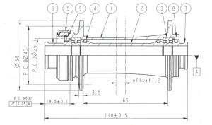 Butuc Fata NOVATEC D791SB-CL-B15, Negru, 32H 15x110 mm - Img 2