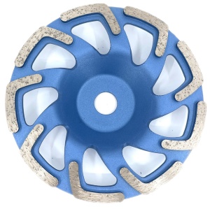 Disc cupa diamantata forma L pentru slefuire Beton/Abrazive 180X22,2mm Standard Profesional - BlueLine - DXDY.BLLC.180