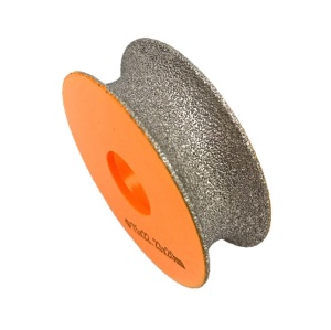 Freza diamantata pentru profilare granit, marmura, gresie Profil Semicerc Full Bullnose exterior, R-20mm, ∅75x22,23mm - DXDY.FPP.BN20 - Img 3