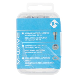 Cutie Suruburi din Otel Inoxidabil ( M6x12 mm) M-WAVE 50 buc/cutie - Img 2