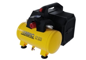 Compresor de aer cu piston fara ulei, silentios - 0.55 kW, 110 L/min, 8 bari - Rezervor 6 Litri - ABAC-START-XT-SIL-07-YELLOW - Img 1