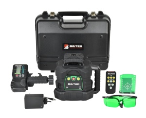SET Nivela Laser Verde Rotativa GR3603 cu Receptor, Acumulator si Telecomanda - Beiter-GR3603 - Img 2