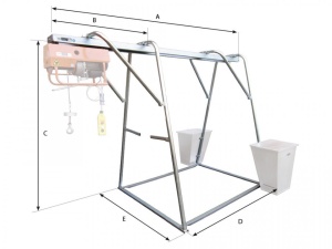 Stand metalic cu sina suport pt. Electropalane pana la 300kg IORI-CAV30