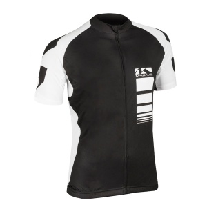 Tricou Ciclism M-WAVE Alb/Negru L