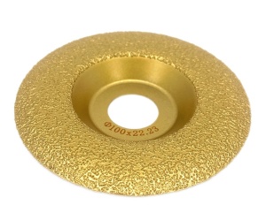 Disc diamantat curbat pentru slefuiri si sanfren in placi 100x22,23 (mm) Granulatie #45 - DXDY.4047.100.45 - Img 1
