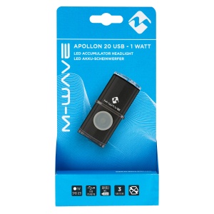 Far cu Acumulator M-Wave "APOLLON K 20 USB" Aluminiu - Img 2