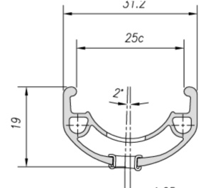 Janta MACH1 MAXX DISC 29 - (622 x 25C) - 32H Negru Anodizat Capsata - Img 3
