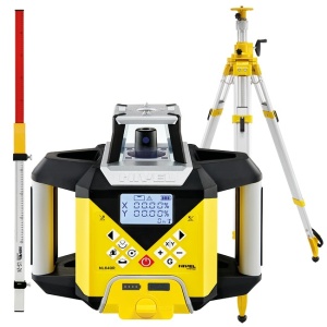 Nivela laser rotativa cu fascicul rosu Nivel System NL640R DIGITAL trepied SJJ32 Stadie LS35