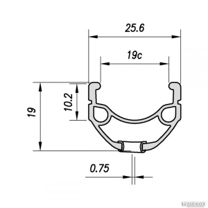 Roata Spate 26"(559x19C) SXT BASIC QR Aluminiu Dubla -36H - Img 5
