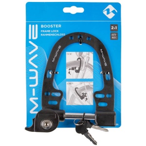 Antifurt Cadru si Furca M-WAVE BOOSTER 2in1 Negru - Img 2