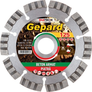 Disc diamantat pentru beton armat Diatech GEPARD 125 mm