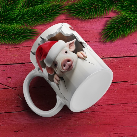 Cana De Craciun - 3D Christmas Pig - Img 3