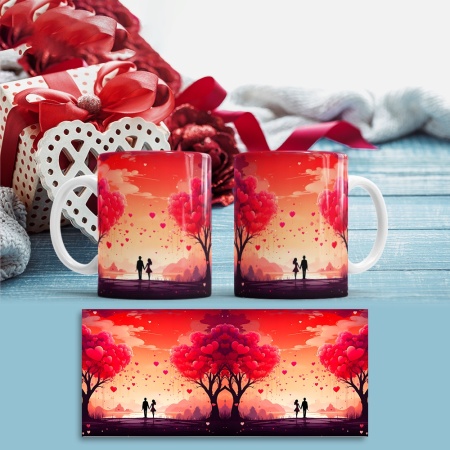Cana Valentine's Day - Cuplu la apus (efect de pictura) - Img 2