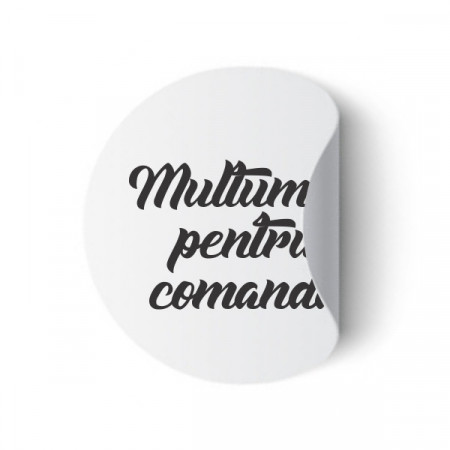 Etichete personalizate MULTUMIM, 100 buc, PVC, rezistente la apa - Img 3