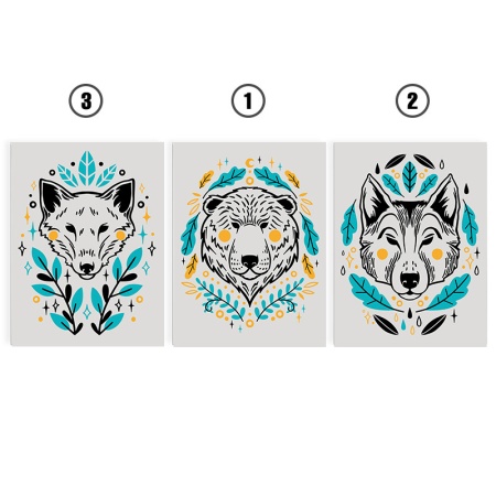 Set 3 Tablouri deco animale salbatice - Img 2
