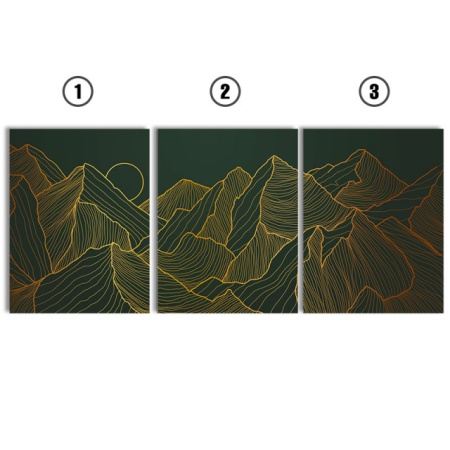 Set Tablouri Canvas - Simple Golden Landscape - Img 2