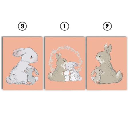 Set Tablouri Copii - Bunny Family - Img 2