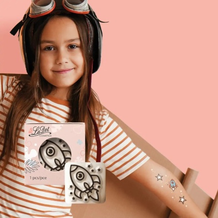 Ștampilă ceramică tatuaje temporare LaDot Cosmetics, S – Rachetă - Img 2