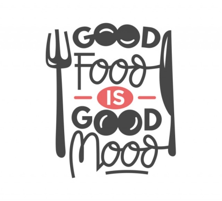 Sticker Bucatarie - Good food is good mood (fork and knife) - Img 2