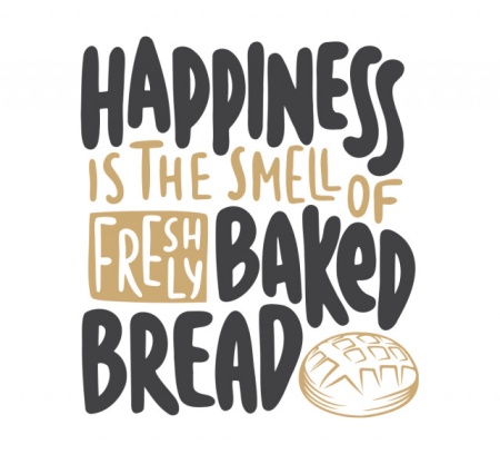 Sticker Bucatarie - Happiness is the smell of bread - Img 2