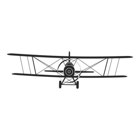 Sticker De Perete Flying Biplane Airplane Aircraft - Img 2