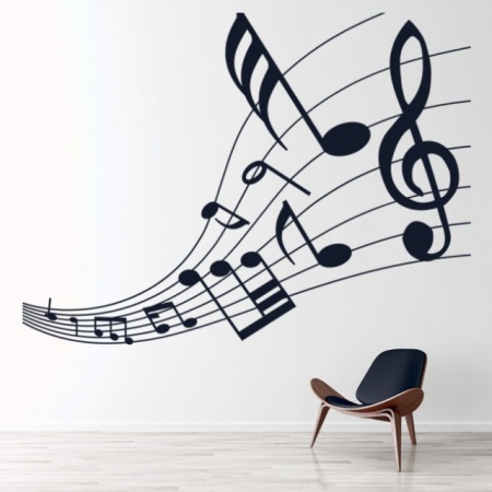 Sticker de Perete Music Notes Musical Score - Img 2