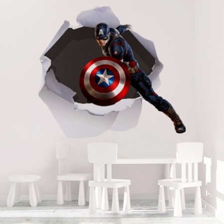 Sticker Decorativ De Perete Captain America - Img 2