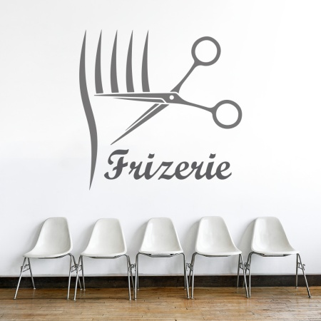 Sticker Frizerie (foarfece si fire de par) - Img 4