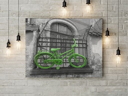 Tablou Canvas Bicicleta Verde - Img 3