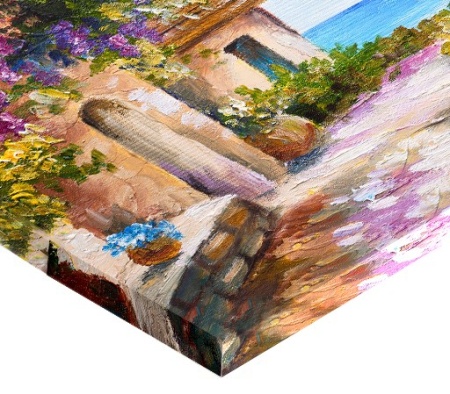 Tablou Canvas Efect Pictura - Bolta Cu Flori - Img 3