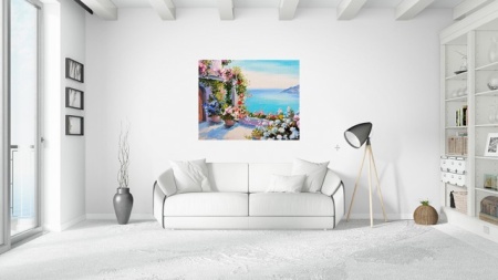 Tablou Canvas Efect Pictura - Terasa Cu Muscate - Img 2