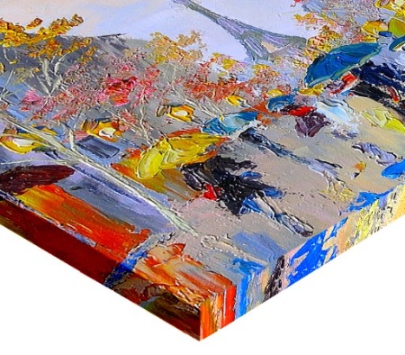 Tablou Canvas Efect Pictura - Zi Ploioasa La Paris - Img 3