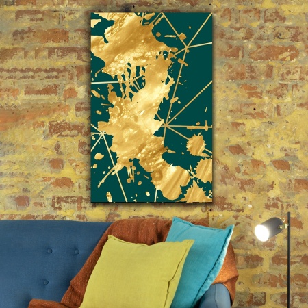 Tablou canvas - Green and Gold (ZAZ 007) - Img 3