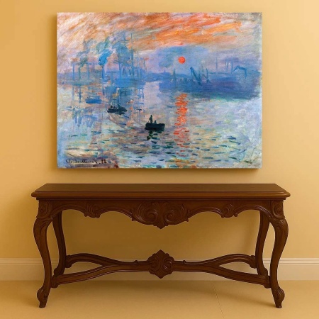 Tablou Canvas "Impression, Sunrise" - Impresie, Răsărit de soare - Img 3