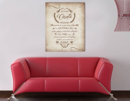 Tablou Canvas In Aceasta Casuta - Vintage - Img 2