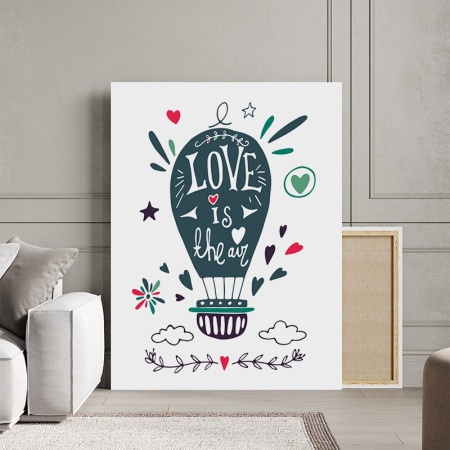 Tablou Canvas Inspirațional - Love is the Air (Baloon) - Img 3