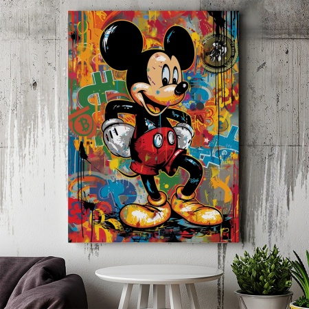 Tablou Canvas Inspirațional - Urban Art Mickey - Img 3