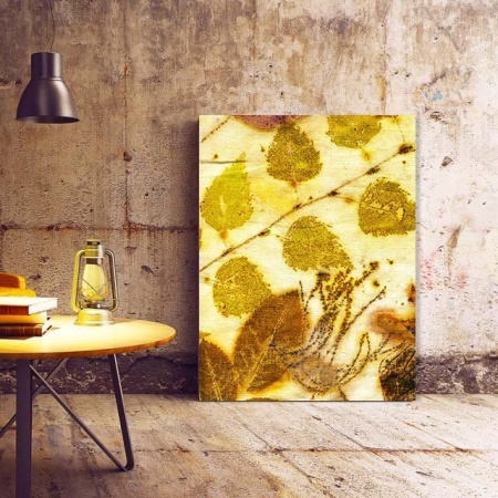 Tablou Canvas Modern Abstract - Urme de frunze pe panza - Img 3