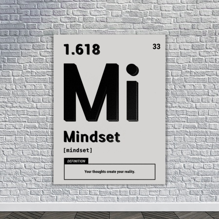 Tablou Canvas Motivational - Mindset (element on white) - Img 4